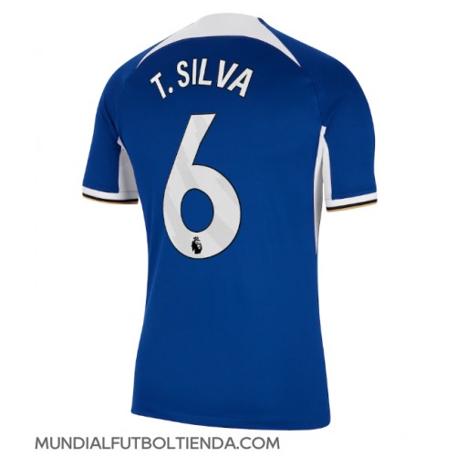 Camiseta Chelsea Thiago Silva #6 Primera Equipación Replica 2023-24 mangas cortas